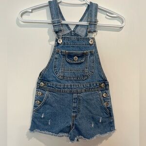 Zara Blue Denim Short Overalls for Girls Jean Shorts Romper